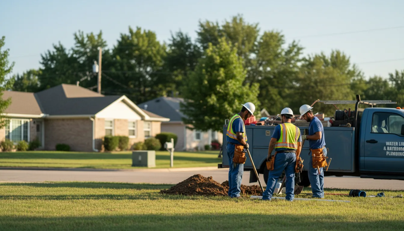Residential water line and bathroom plumbing service in Cambridge, NE